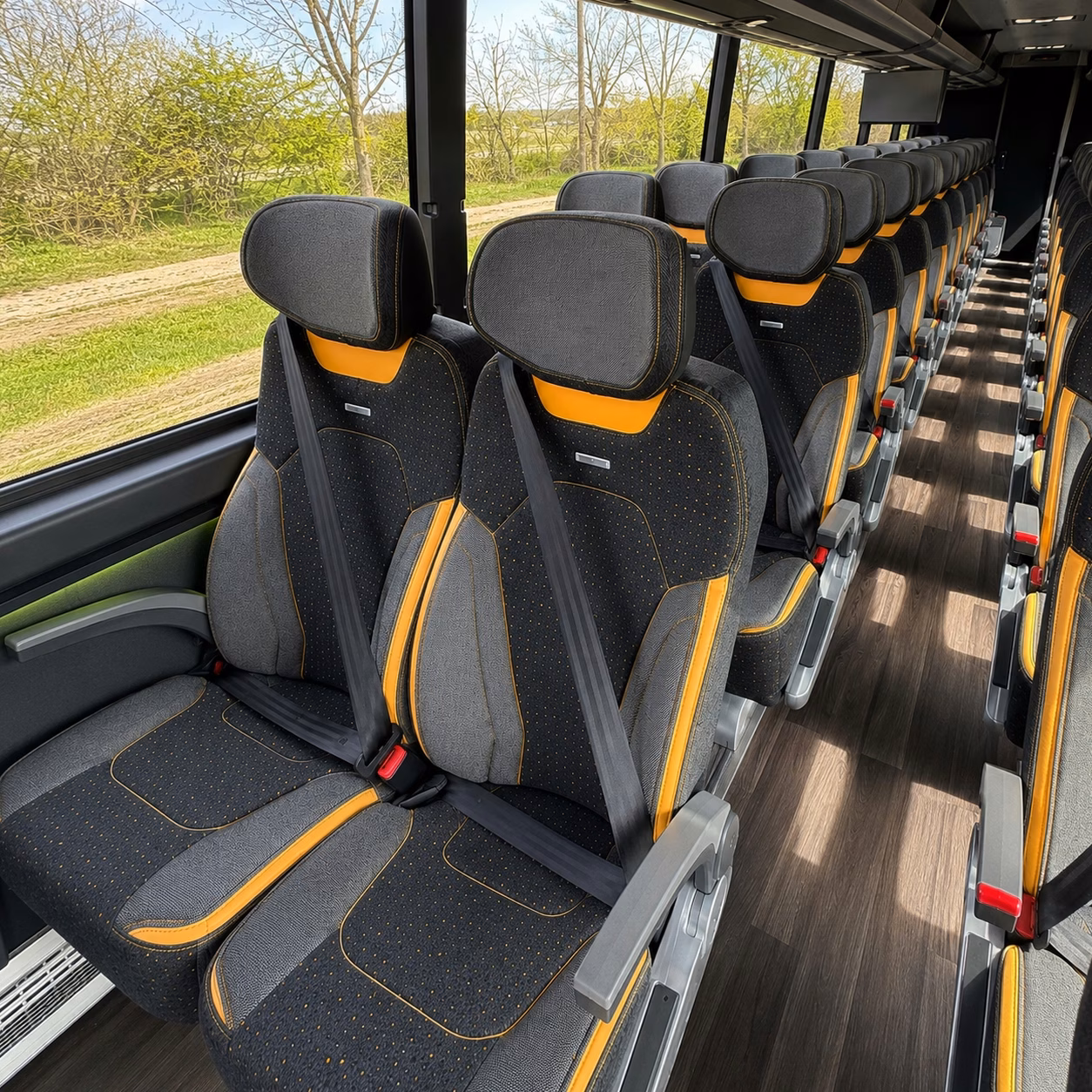 brockton charter bus interior
